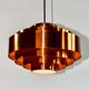 Pair of Midcentury Copper Pendants by Jo Hammerborg for Fog & Mørup, 1960s