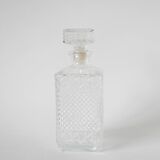Carafe à whisky en verre facetté, 1970