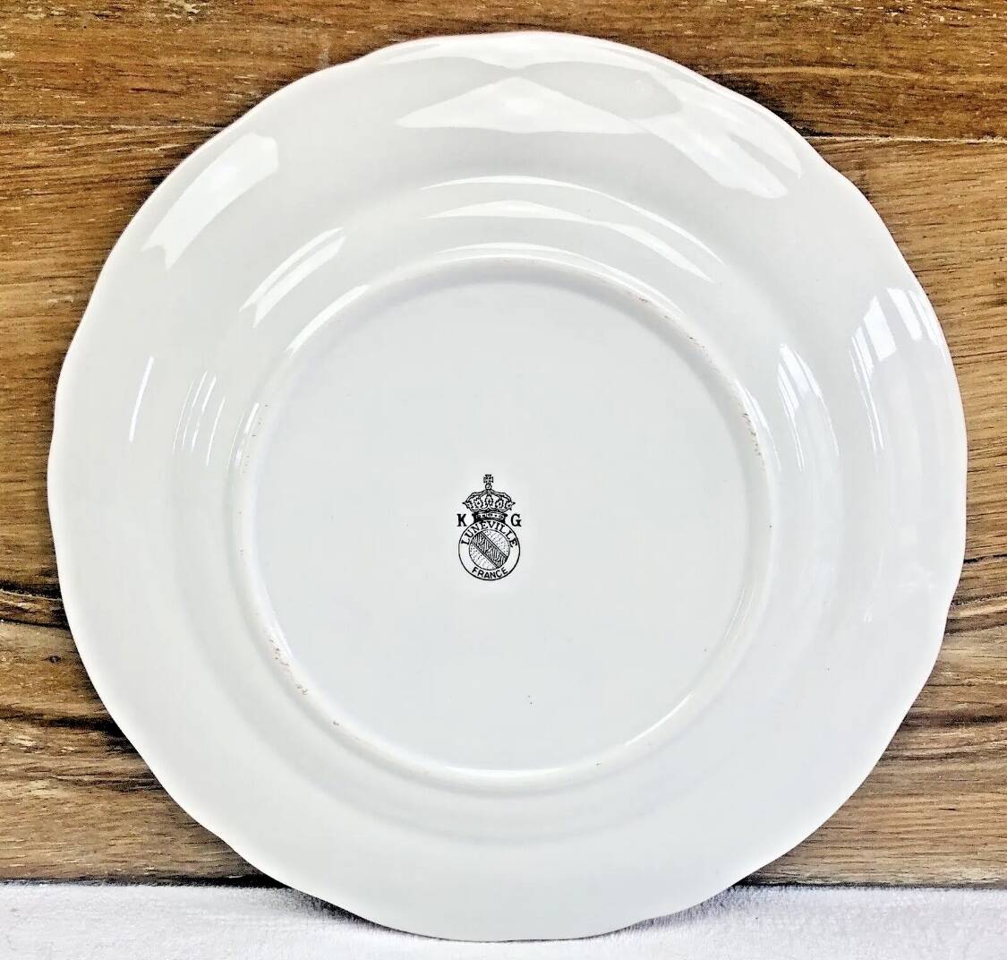 5 dessert plates 22.7 cm Lunéville reverbere model