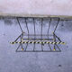 Magazine rack black and yellow lanyards