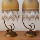 Pair of bedside lamps with grapevines