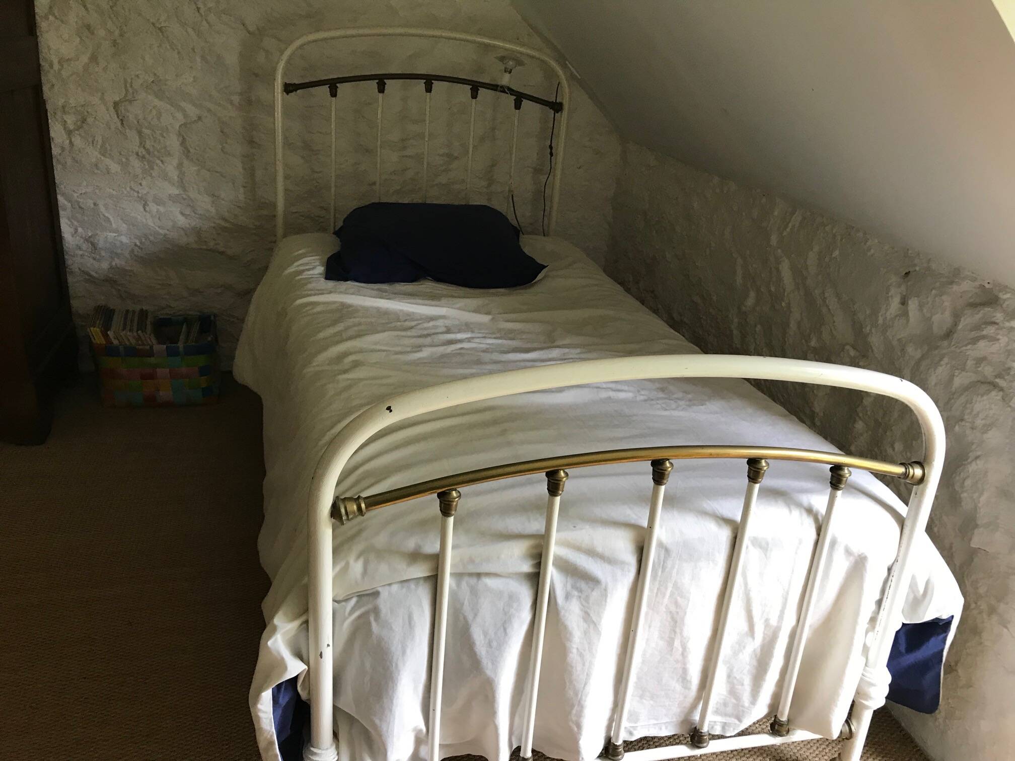 Wrought iron and copper bed, 1900
