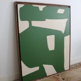 Abstract minimalist Organic green by Bodasca