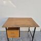 Vintage modernist design oak desk 1950s