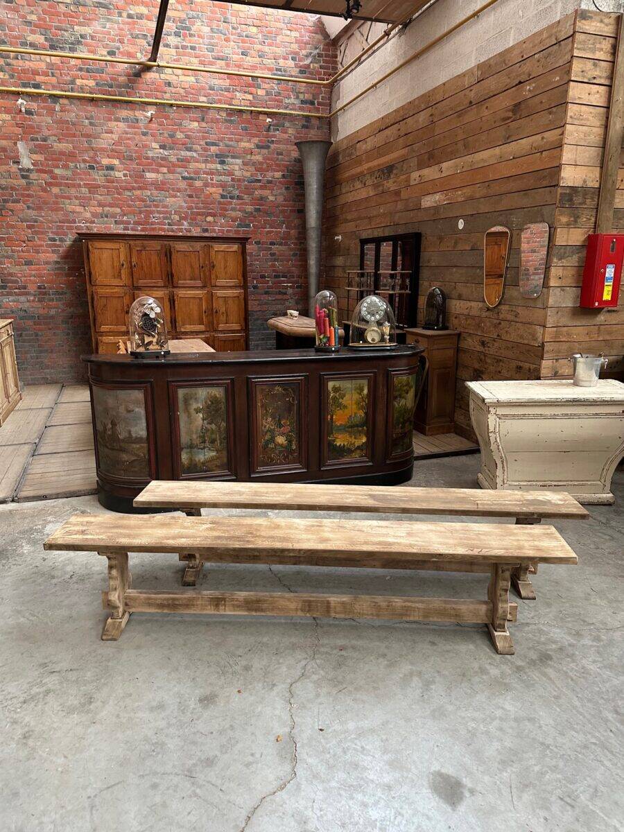 Pair of oak benches