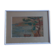 Tableau ancien , aquarelle  " le Pointu ", emblèmatique de la Provence