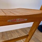 vintage beech wood folding chair from the 70s