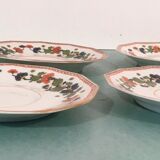 Set of 8 ancient porcelain saucers from Limoges a. Lanternier - cie