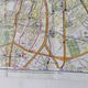 Vintage map 1970 Paris and its suburbs 75x55cm duplex