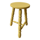 Tabouret haut en bois jaune