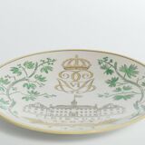Swedish Grace Plates with Ulriksdal Palace in Yellow and Green by Gefle 1951