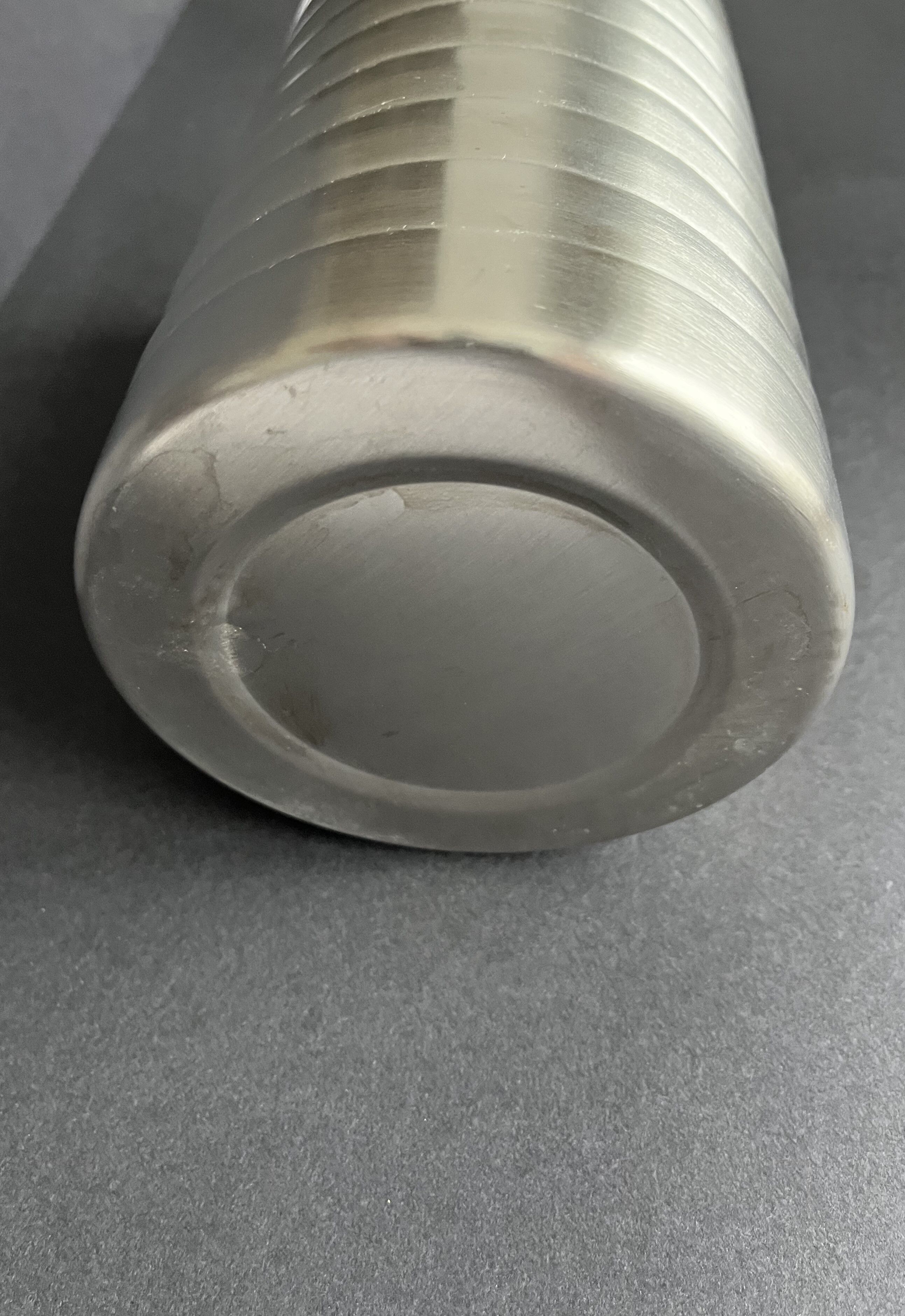 Vase in brushed aluminum