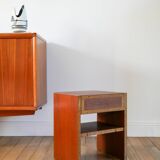 Small teak bedside table, Mid-Century, 1960