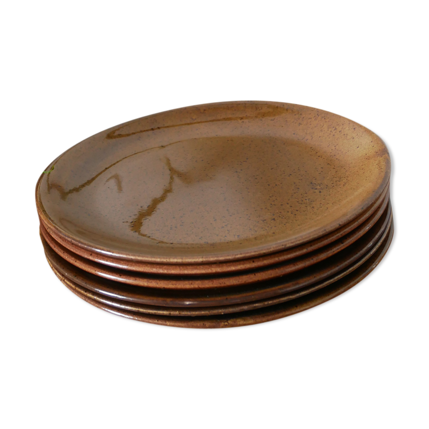 Lot of 6 plates "handmade" in Niderviller earthenware