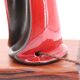 Black arched and burgundy ceramic lamp, 50s