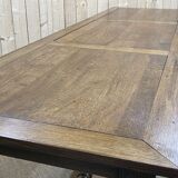 Oak monastery table with turned legs from the 1930s