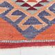 3x10 Turkish Orange & Burgundy Kilim Runner Rug, 92x302Cm