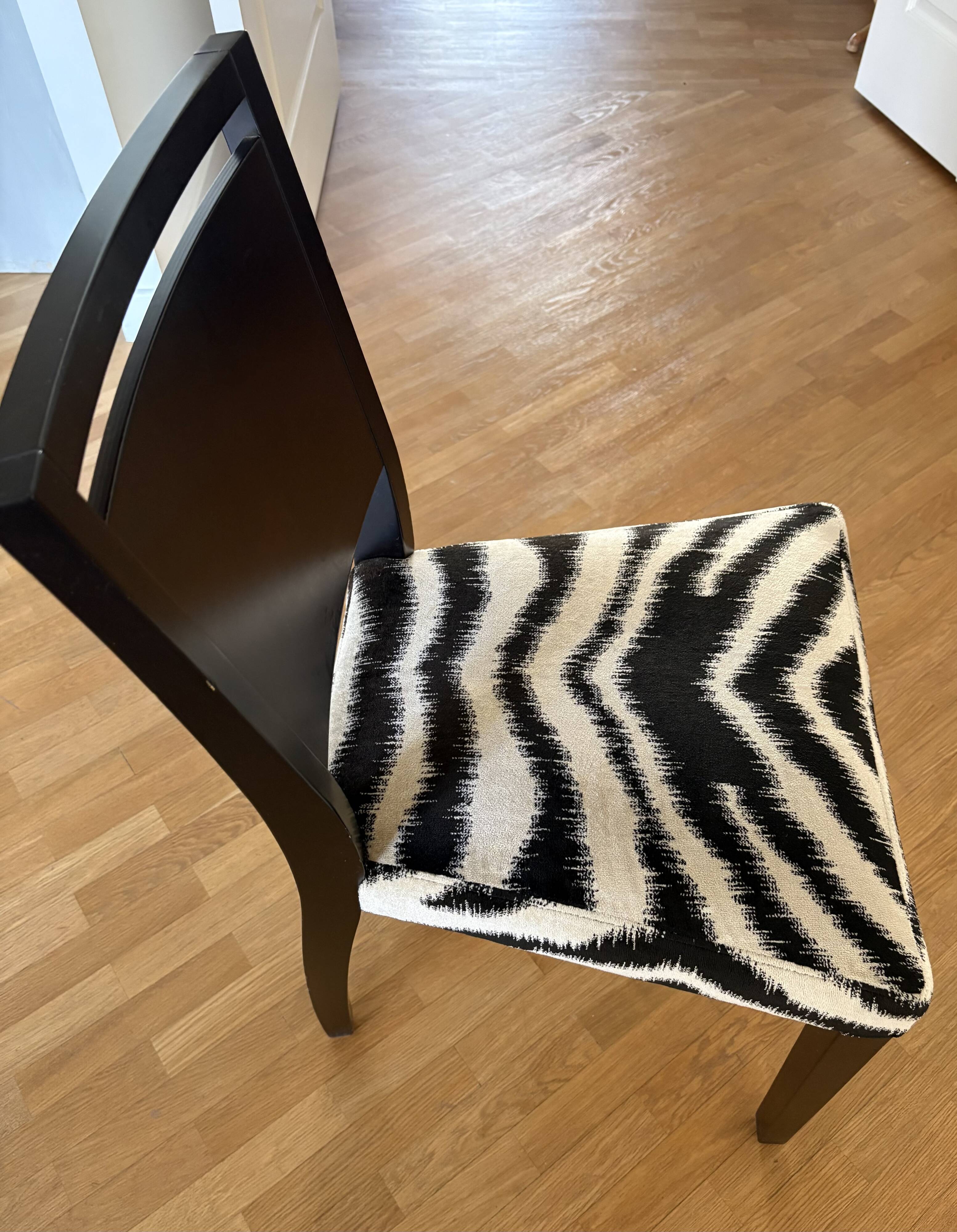 6 chaises artelano vintage - tissu pierre frey