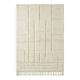 Grand tapis berbère graphique blanc en laine