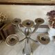 Grand chandelier modulable 5 branches (38 cm) en métal chromé 