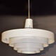 Satin white lacquered metal hanging from the 1960s