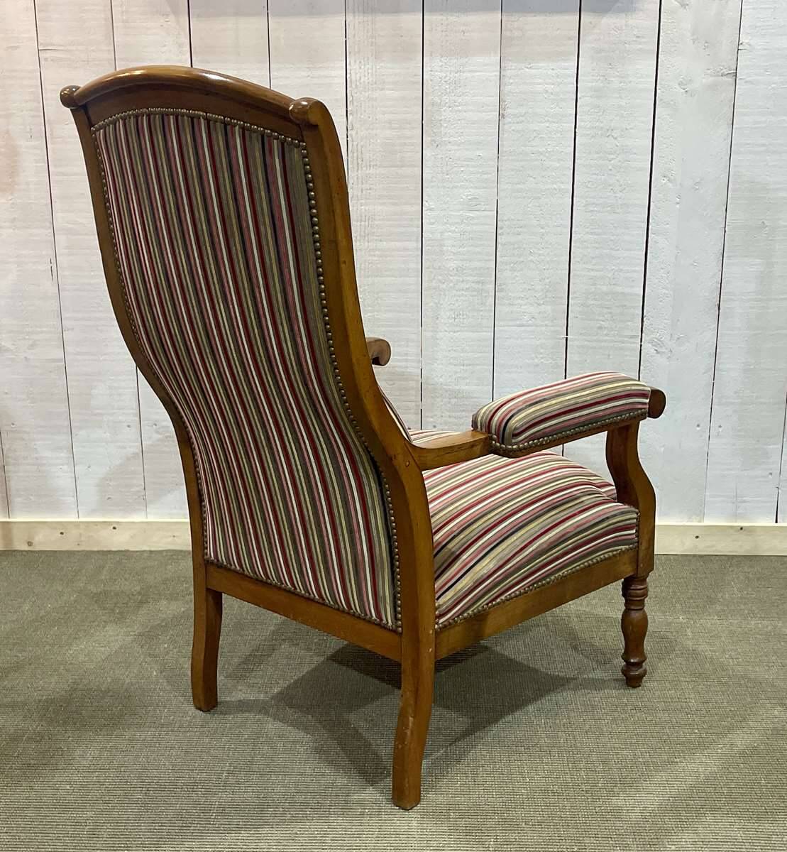 Voltaire III armchair, late 19th century, in cherry wood