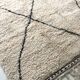 Moroccan Berber carpet Beni Ouarain with dark grey diamonds 2.6x1.53m