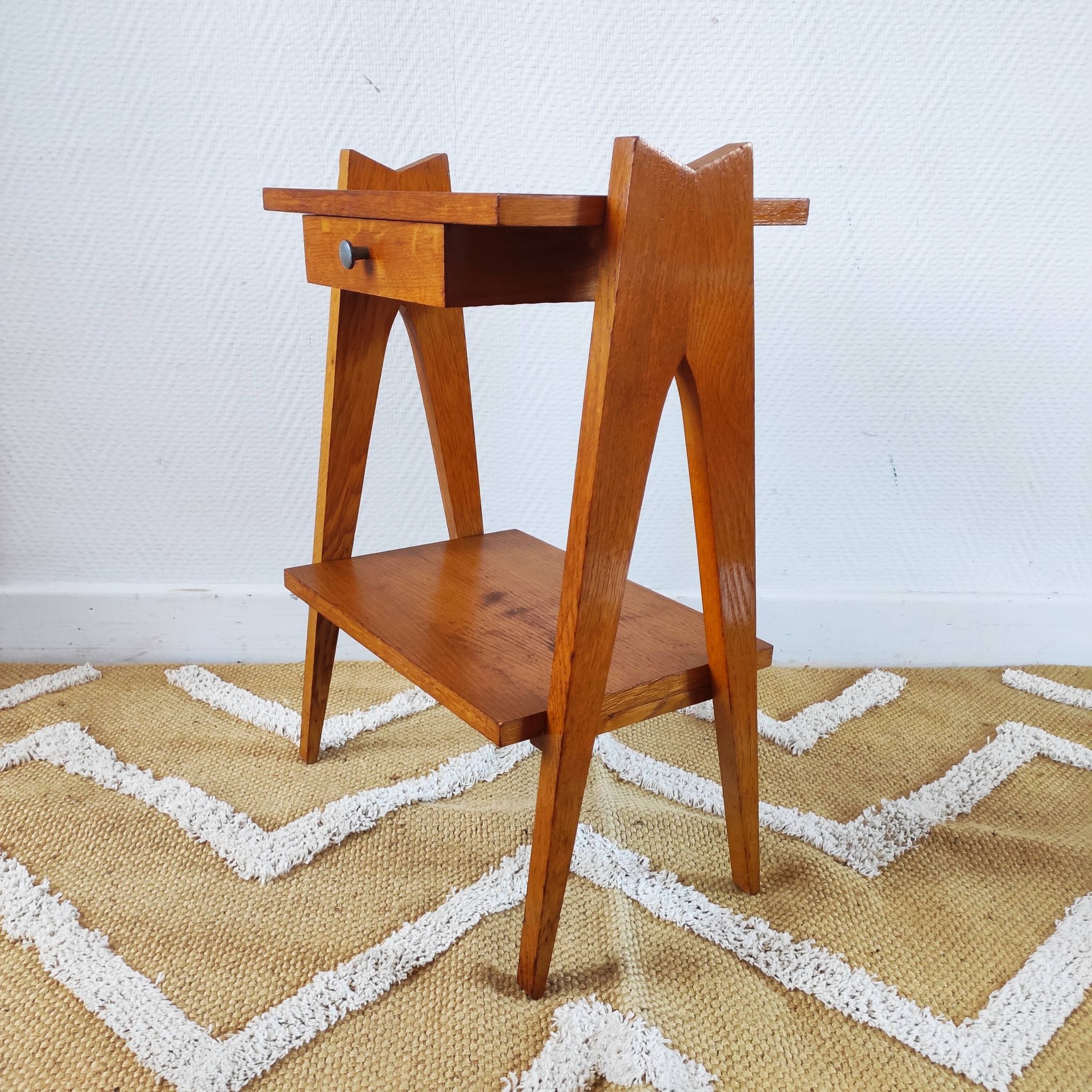 Table de chevet, bout de canapé scandinave, années 60