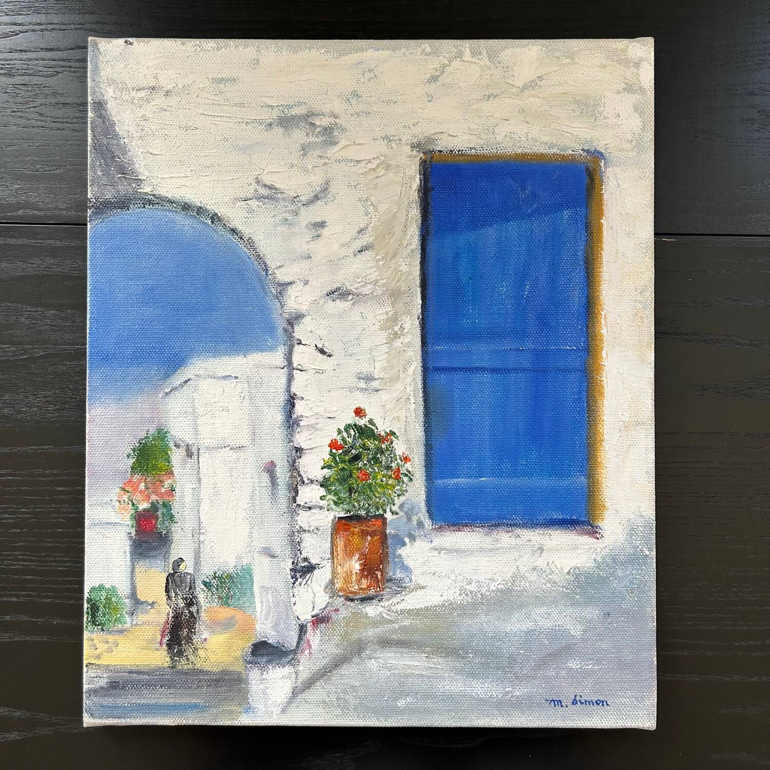 Painting the blue door