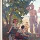 Oil on isorel panel – The Harvesters at Rest c. 1930–1940