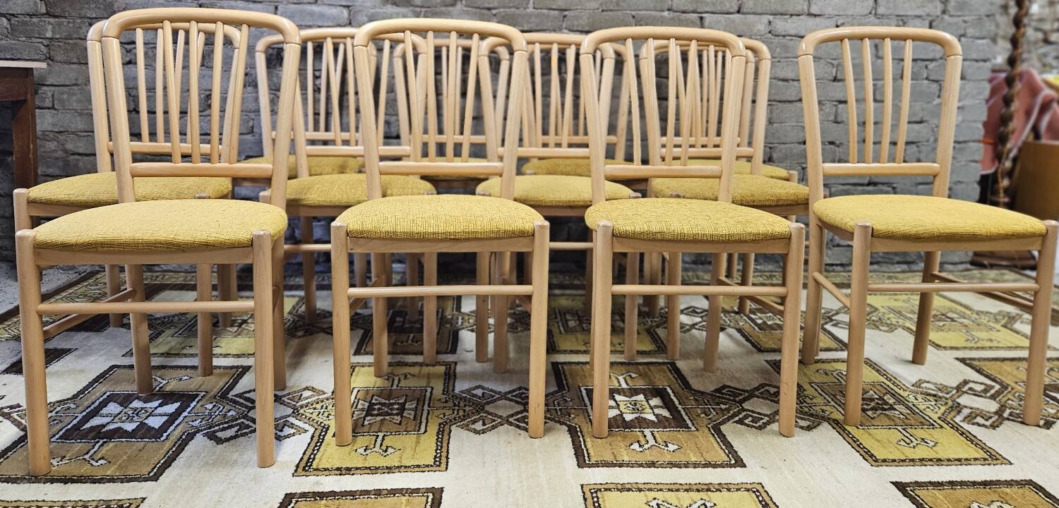 Set of 12 80s bistro chairs