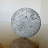 Modernist free-form candle holder in cast aluminum 1970