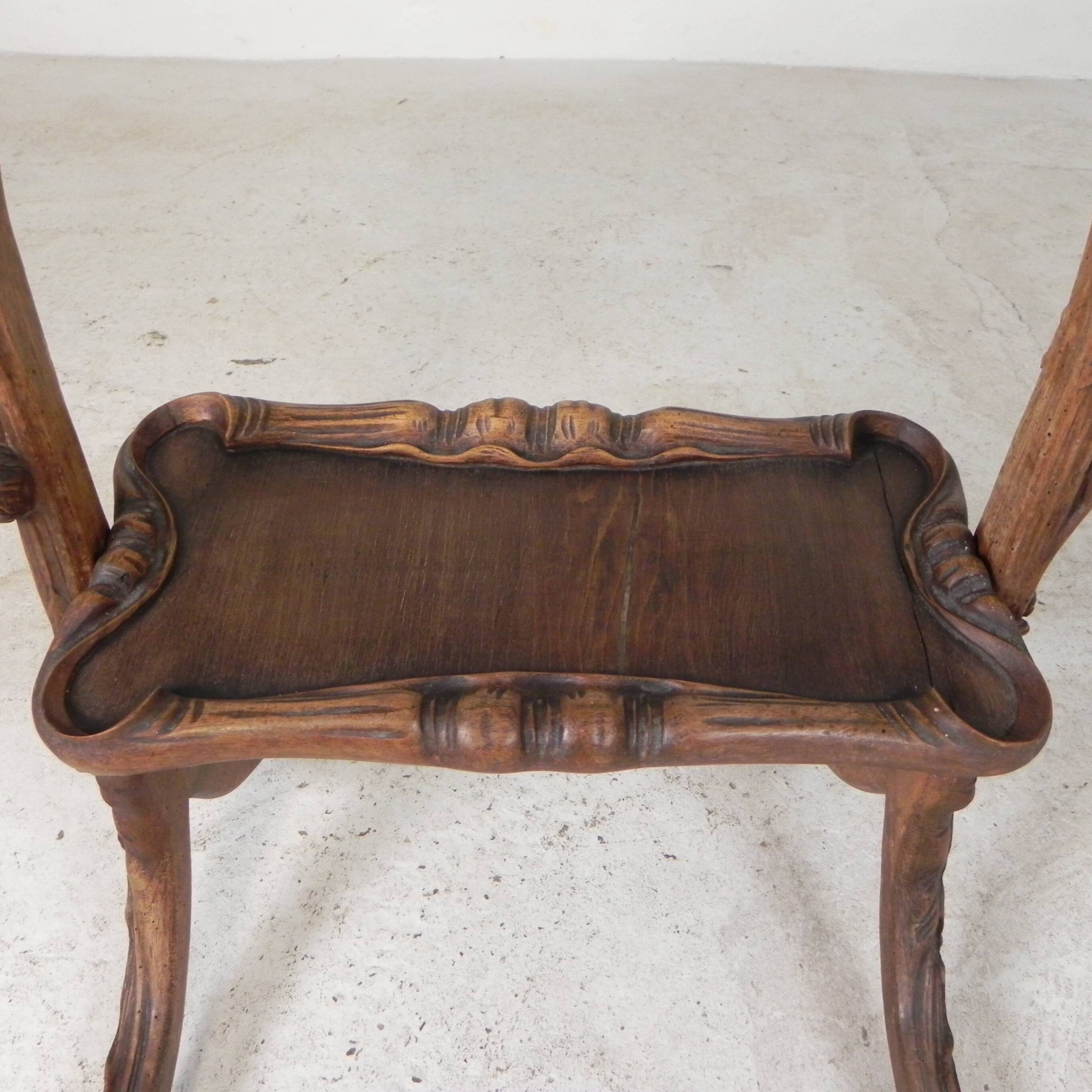 Art Nouveau tea table by Emile Galle, 1899