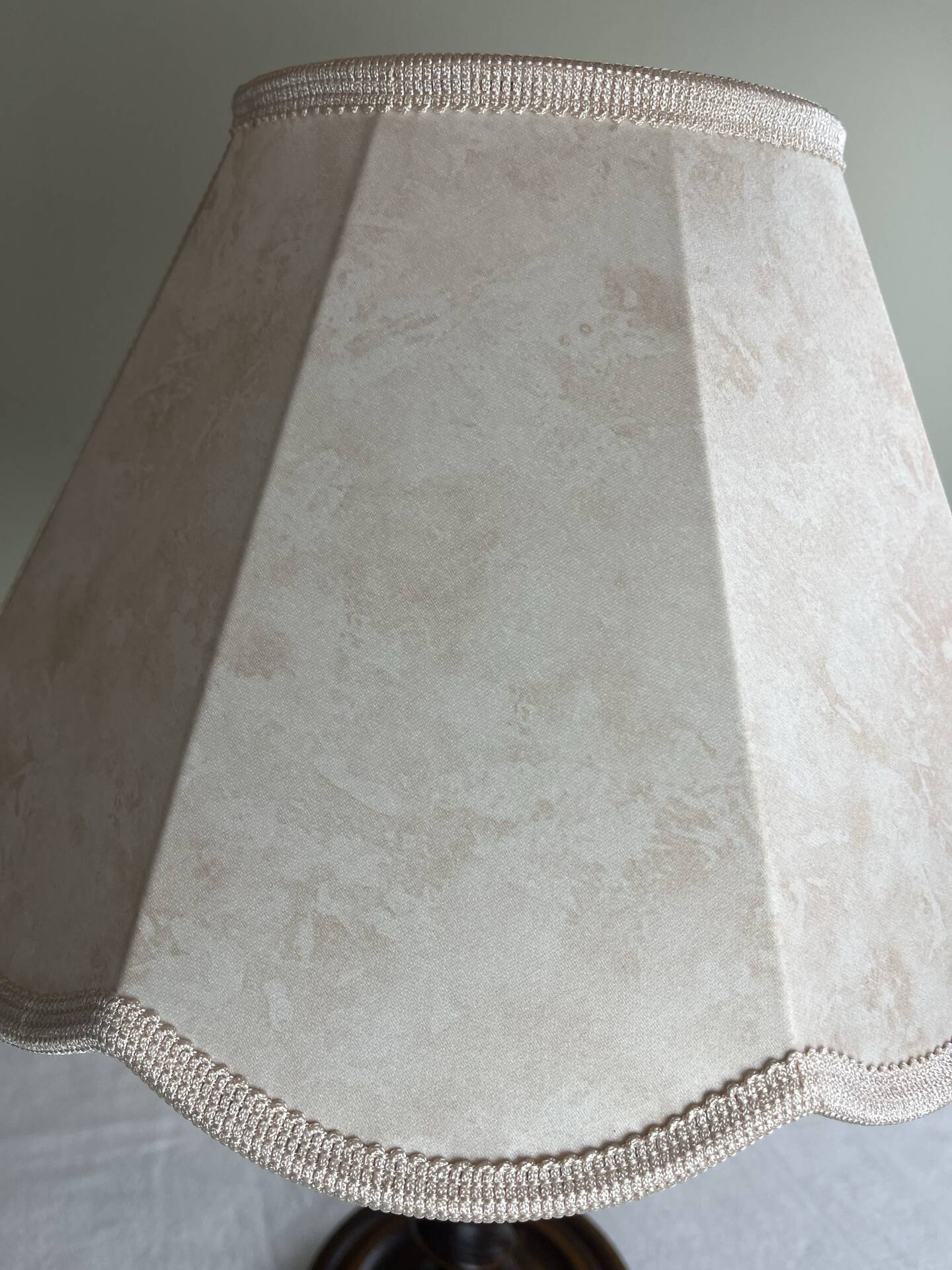 Turned wooden lamp