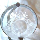 Crystal ice bucket with silver metal handle Saint Louis brand