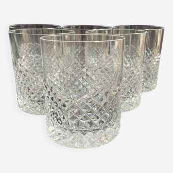 6 Cut crystal whiskey glasses