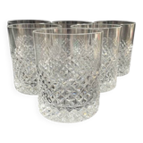 6 Verres à whisky cristal taillé