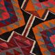 Red & Orange Oriental Kilim Runner Rug, 105x340Cm