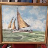 Sailboat signed H.Parnuit and dated 1955