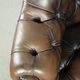 Vintage Chesterfield office chair with decorative nails in English style