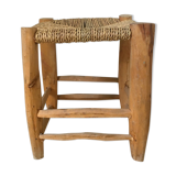 Wooden and rope stool