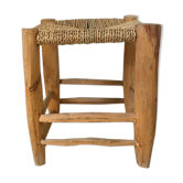 Wooden and rope stool