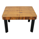 1930s Art Deco Extendable Dining Table in Walnut Finish , Czechoslovakia