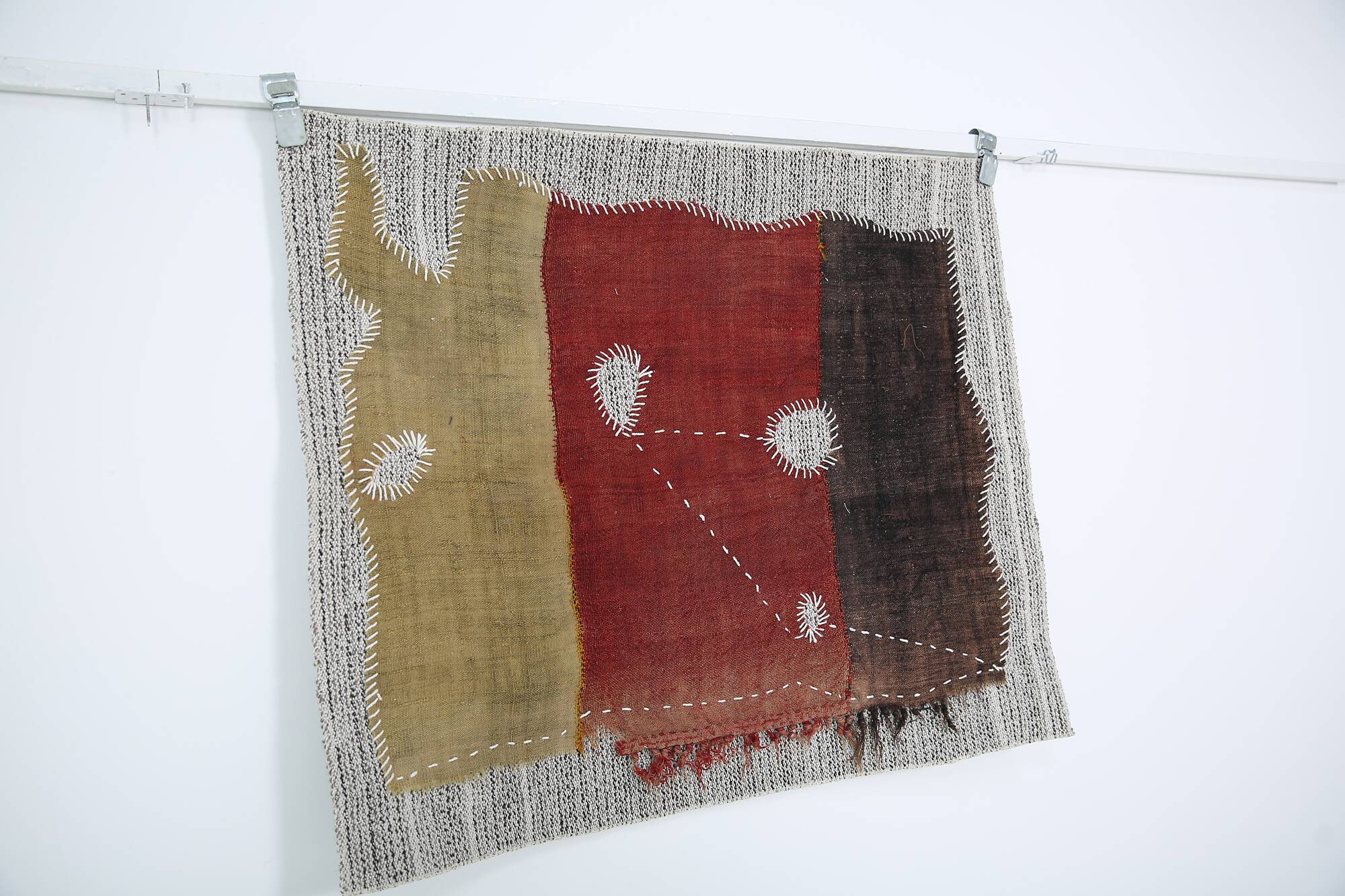 Tapisserie Murale Textile Vintage, Tenture Design, Art Textile, 88x106 Cm