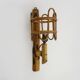 Rattan bamboo lantern wall light. 1950s-1960s