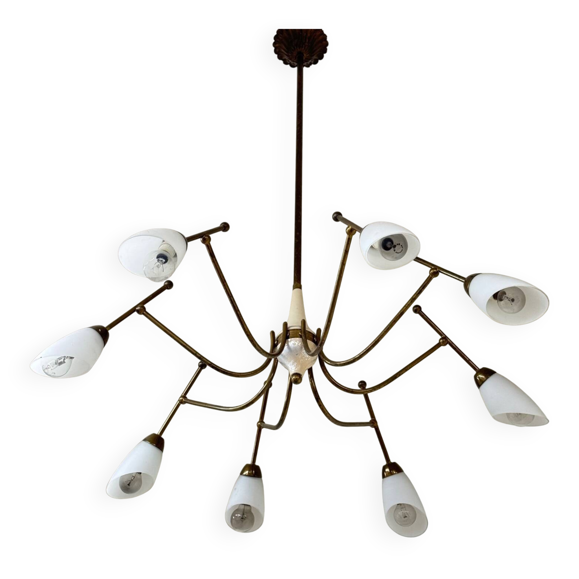 Stilnovo Style Vintage Chandelier from the 60s