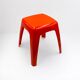 Vintage Stool or Side Table in Vibrant Orange, 1970s