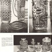 Vintage Clear Pressed Glass Vase: CandleWax Design, Czech Republic, 1972