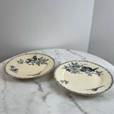 Set of two ironstone plates Sarreguemines Digoin favourite