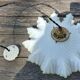 Suspension opaline blanche et jaune